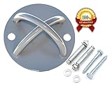 RAWBuiltTech Suspension Strap Trainer Mount Anchor Bracket Hook - Wall & Ceiling - Crossfit Olympic Gymnastic Rings, Aerial Yoga Swing & Hammock, Resistance Band, Battle Rope - Autism & Therapy Swings