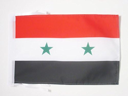 AZ FLAG, Syria Flag, 18'' x 12'', 100% Polyester Syrian Small Banner with Two Cords, Fade Resistant, Vivid Colors, 18x12 in