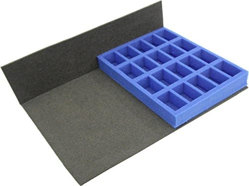 KR Tray for 20 Bulky troops/troops on 32mm bases - Upto 50mm tall (SM58), Blue