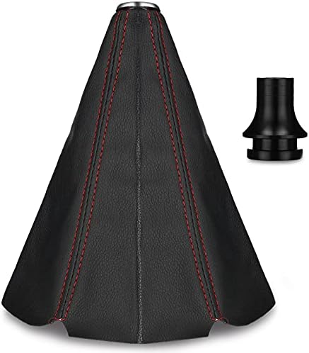 2 Pieces Shift Knob Boot Adapter and Auto Shifter Shift Boot Cover, Car Shift Knob Cover Adapter for Manual Gear Shifter Lever, Black: Home Improvement