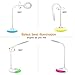 MoKo LED Desk Lamp with Dimmable Color, Portable Reading Table Light with built-in 1800mAh rechargeable battery, Flexible Gooseneck, Touch Control, For Kids Study Home Office -White