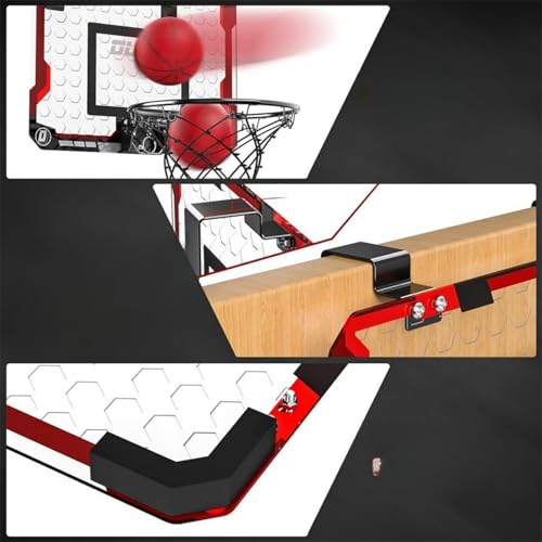 AM ANNA Basketball Hoop Indoor for Kids, Basketball Mini Hoop Pro Basketball Hoop Over the Door with LED Lighting & Audio Scoreboard, Boys Gifts Basketball Toys Gifts Room Accessories
