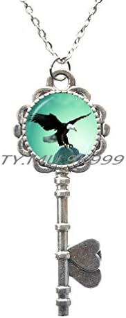 Amazon Co Jp Eagle Hawkジュエリー 鳥キーキーネックレス イーグルチャーム Eagle Hawkキーキーペンダント イーグルホークhawkキーネックレス ジュエリー チャーム ペンダント ネックレス 鳥好き Y125 28mm 73mm 文房具 オフィス用品