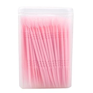 denshine 2 Wege Oral Dental Picks Zahn Pick Bürste für die Zahnzwischenräume mit tragbar Fall 150 PCs