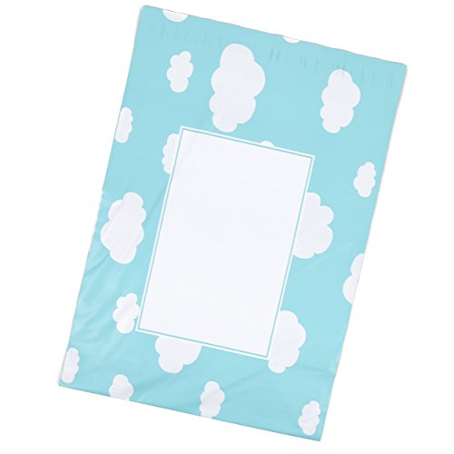 Poly Mailers 10x13 - Clouds Print - Writable Surface: No Label Required â€“ Unpadded Shipping Envelopes â€“ 100 Pack