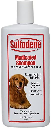 Sulfodene Medicated Shampoo and Conditioner Stops itching and flaking for Dogs 12 oz