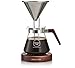 Osaka Pour-Over Coffee Dripper with Wood Stand - Full Brewing Set for a Homemade Pourover - 20oz. Capacity. 