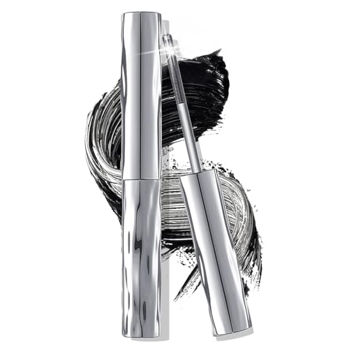 Iron Eye Mascara, Washable Metal Wall Mascara - Black Mascara 3D Super Curling, Long Lasting Volume & Lump-Free with Smudge-proof Pigments (Pack of 2)