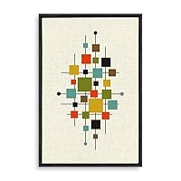 Framed Canvas Wall Art Abstract Colorful Canvas Prints Home Artwork Decoration for Living Room,Bedroom - 16x24 inches