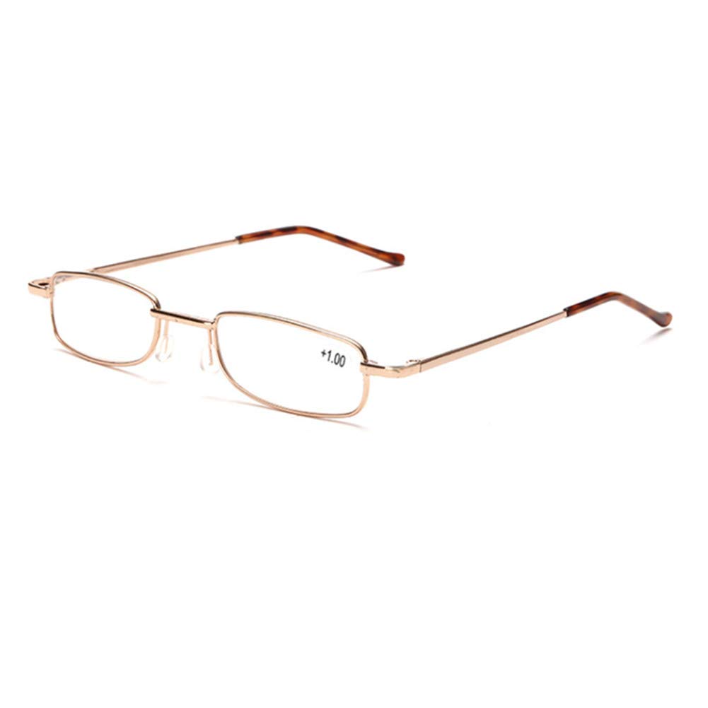 Mini Occhiali da lettura pieghevoli compatti con caso uomini donne  presbiopia ipermetropia occhiali con astuccio in tubo ottica Pocket Reader  7 diottrie Abbigliamento Montature berjaya.edu.my