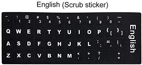 yanbirdrx Russian Spanish English French Letters PC Laptop Computer Keyboard Stickers - English