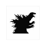 GODZILLA Black Sticker Decal SHADOW GOJIRA KAIJU JAPAN Wall Black Sticker Decal