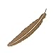 GAOAG Prudance Classical Delicacy Feather Metal Bookmark - Bronze