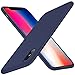 iPhone X Case, Liquid Silicone Gel Rubber Matte Anti Scratch Minimalist Thin Ultra Slim Case Fit with Soft Microfiber Lining Shock Absorbing Comfort Full Protective Cover iPhone X 10 (Midnight Blue)