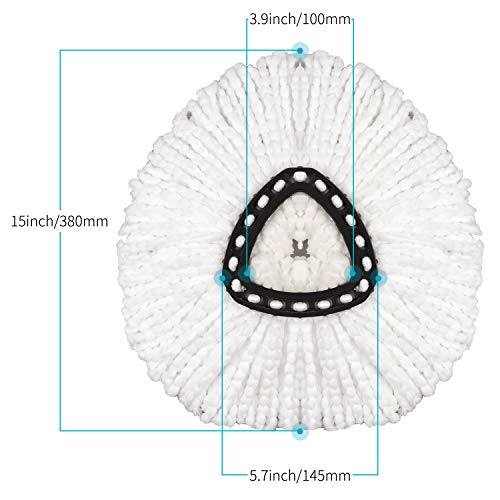 DANGSHAN Spin Mop Replacement Head Mop Refill Head (3 Pack)