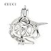 NY Jewelry Valentine's Day Theme Mix 6 Shape 925 Sterling Silver Cage Pendants, 6 Pieces (Without Chains)