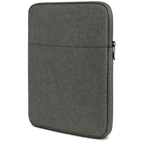 moex TECLAST T45HD Tablet Case with Accessory Compartment, Polyester Fibre, Minimalist Zipper Case, Waterproof, Dark Grey