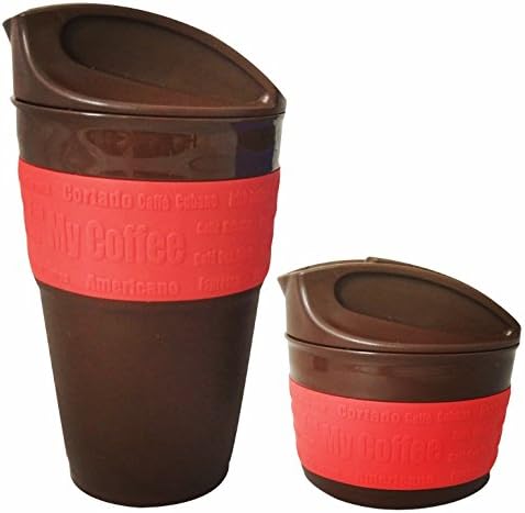 VoyagerLife 12 Ounce Collapsible Travel Mug with Leak Proof Lid for Traveling, Portable Coffee Mug, Travel Coffee Mug, BPA-Free Silicone, Eco-Friendly Coffee Mug (Red Travel Mug)