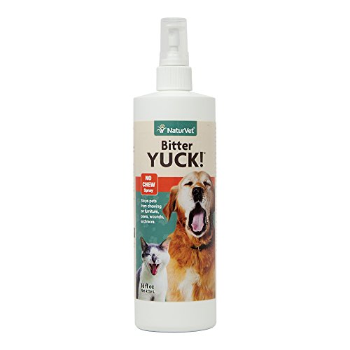 NaturVet Bitter Yuck! No Chew Spray for Dogs and Cats, 16 oz Liquid , Made in USA