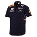 Red Bull Racing Formula 1 2017 Motorsports Blue Button Up Polo Shirt w/Sponsers (Large)