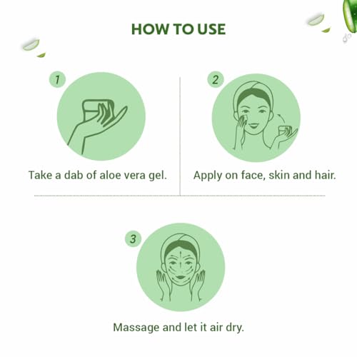 Indus Valley 100% Pure Aloe Vera Gel with Vitamin C & E for Skin & Hair | Non-Sticky Natural Aloe vera Gel - Soothes & Face Moisturizes, Irritated Skin Caused by Sunburn, Rashes (175Ml)