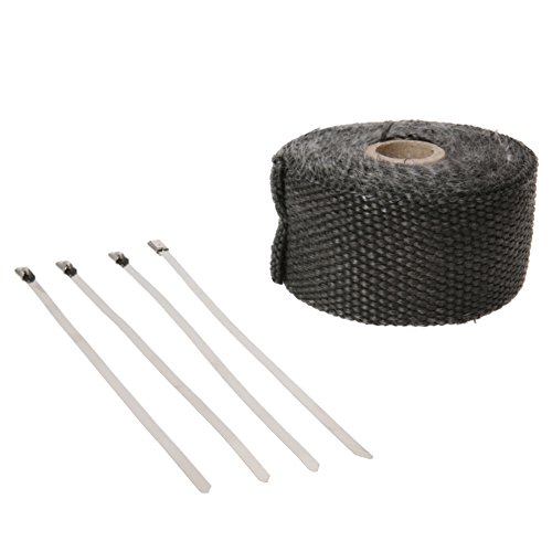 WinnerEco 5M x 5CM Heat Exhaust Pipe Header Heat Wrap Resistant Fireproof Insulating Cloth Downpipe Tape Roll - Thumbnail 4