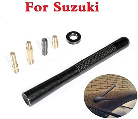 ChenghuaguoChenghuaguo Car Antenna FM AM Radio Carbon Fiber Short Car Aerial for Suzuki Ignis Jimny Kei Kizashi Liana Reno Splash Swift SX4 Twin Verona