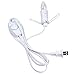 JD Gems White Cord Himalayan Salt Lamp Cord with Dimmer Original Replacement UL-Listed with One Bulbs, 3