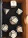 DND Polyhedral Metal Game Dice Gold White 7pc Set for Dungeons and Dragons DND RPG MTG Table Games D4 D6 D8 D10 D12 D20