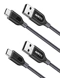 [2-Pack] Anker Powerline+ USB C to USB A Fast Charging Cable, for Samsung Galaxy Note 8 / S8 / S8+ / S9 /S10, iPad Pro 2018, MacBook, Sony XZ, LG V20 / G5 / G6, Xiaomi 5 and More(3ft) Gray