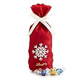 Lindt Lindor Assorted Chocolate Truffles Felt Snowflake Gift Bag, 2 lb.