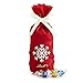 Lindt Lindor Assorted Chocolate Truffles Felt Snowflake Gift Bag, 2 lb.