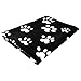 Evelots Fleece Pet Blanket, Black/White, 60x40