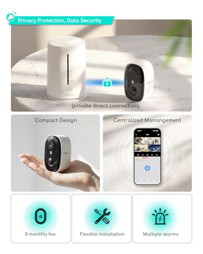 COOAU 2.5K/4MP Solar Security Camera Wireless Outdoor, Faster Charging, with 64GB SD Card, Color Night Vision, Dual-Band WiFi (2.4GHz & 5GHz),Powered by Solar Energy, No Monthly Fee