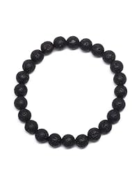 MengPa Tiger Eye Matte Stone Beads Bracelet for Men Women Yoga Bangle