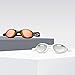 BALNEAIRE Swim Goggles, No Leak Anti-Fog Swimming Goggles with Case for Adults Men Women Youth White
