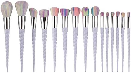 Make up Brush, 15Pcs Makeup Brushes Set, Rainbow Unicorn Professional Brush Foundation Eyebrow Eyeliner Blush Cosmetics Brush Kit Makeup Tool