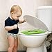 Potty Training Seat, Folding Portable Reusable Toilet Potty Training Seat for Babies, Toddlers and Kids, Green