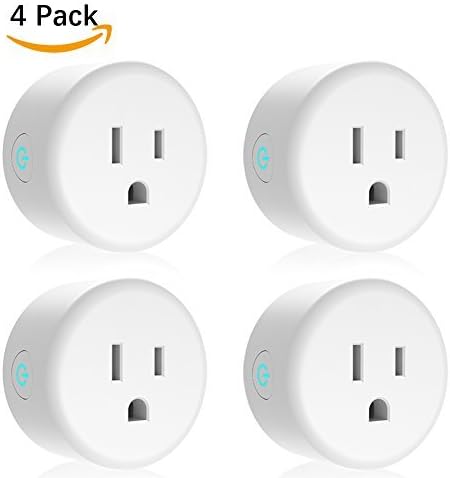 Smart Plug, Lightstory Mini Wi-Fi Socket Outlet Works with Alexa Echo/dot Compatible with Google Home Assistant IFTTT, Remote Control Your Devices from Anywhere, No Hub Required, 4 Pack