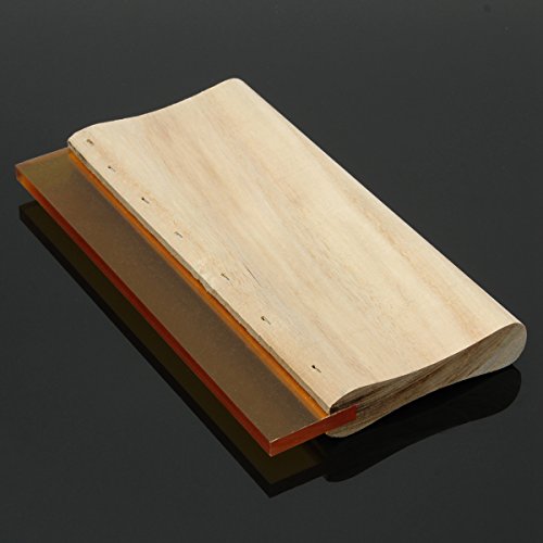 SODIAL 8 inch Silk Screen Printing Press Squeegee Single 70 Durometer Ink Scraper Tools