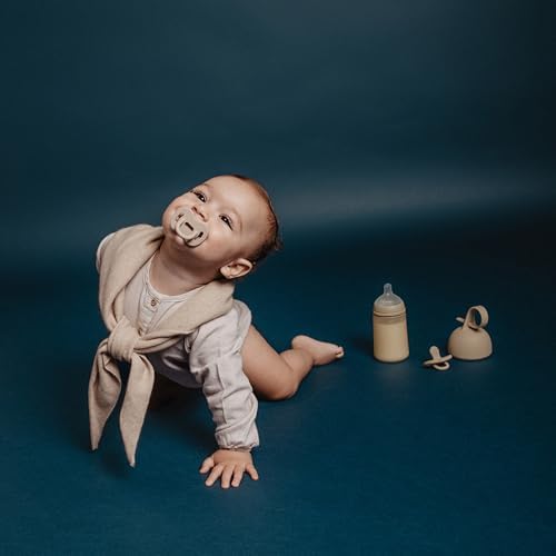 , Chupeta de silicone, bebés 0/6 meses e recém-nascidos, Physiological Teat Sx Pro, macio e flexível, ideal para dormir, respeita o desenvolvimento oral, Colour Essence, Irish Cream