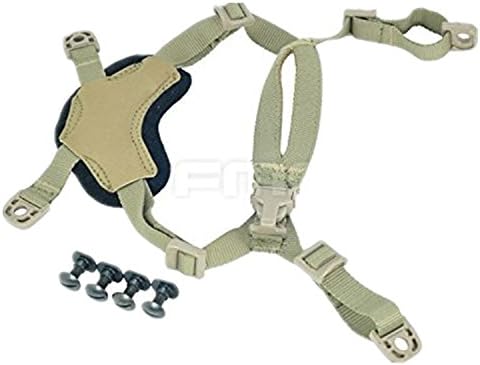 KYhao Ordinary Helmet General Suspension Lanyard with 4 Points Chin Strap with Bolts and Screws For Fast ACH MICH IBH Helmet DE