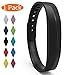 KingAcc Compatible Fitbit Flex 2 Bands, Soft Silicone Replacement Band for Fitbit Flex 2, with Metal Buckle Fitness Wristband Sport Strap Women Men (1-Pack, Black, Small) primary
