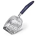 SNUGENS Cat Litter Scoop, Aluminum Alloy Sifter, Deep Shovel Poop Sifting with Long Handle, Kitten Pooper Lifter Works with All Type of Cat Litter, Metal Kitty Litter Scooper for Litter Box