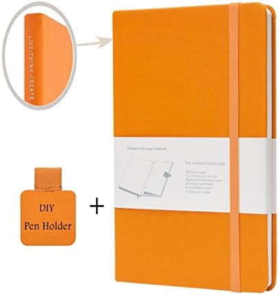 A5 Classic Journal Paper Notebook - Ruled or Dotted Premium Hardcover Elastic Closure Pen Holder Expandable Pocket Black White Red Orange camouflage Flower L