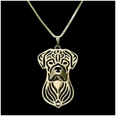 Gold Boxer Necklaces (Natural Ears)