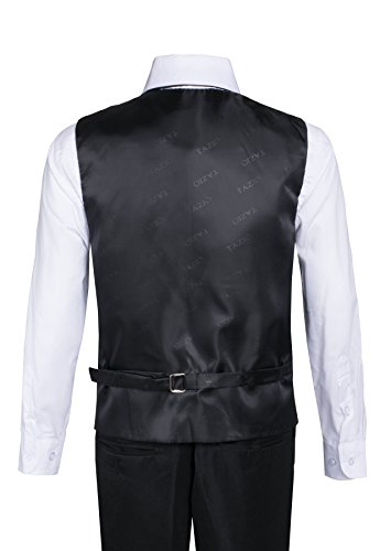 Boys Premium Paisley Patterned Shawl Lapel Tuxedos - Many Colors (20, Navy with Black) - Thumbnail 7
