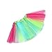 Anleolife 12 inch Tutu Rainbow Girls Toddler Skirt Tutus Cake Decor Fairy Costume(red blue green wispy)
