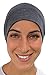Soft Jersey Blend Sleep Hat Comfortable Soft Hat Liner Beanie Skull Cap Chemo Hair Loss Head Covering (Grey, Medium)