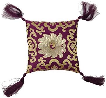 Singing and Meditation Brocade Bowl Cushion (Purple); 7 by dzi